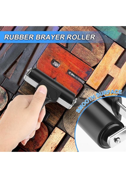 3 Adet Kauçuk Brayer Silindir Damgalama Silindiri Yapıştırma Silindiri Aracı (Yurt Dışından) fırsatları