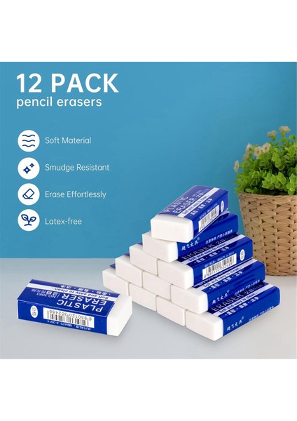 Okul Için 12 Adet Beyaz Silgi, Çocuklar Için Sanat Silgileri Toplu Çizim (Yurt Dışından) modelleri