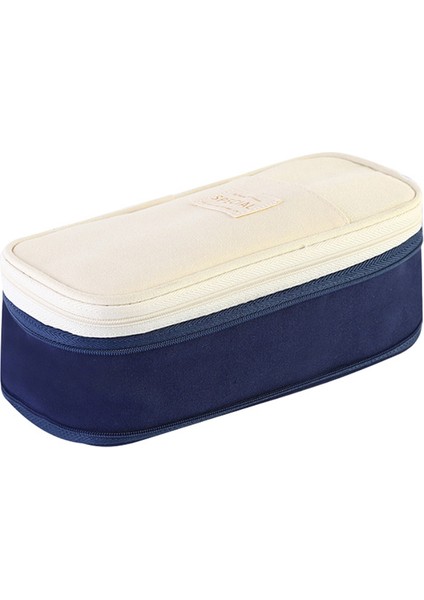 Macaron Çift Katmanlı Tuval Geri Çekilebilir Kalem Çantası Kalem Malzemeleri (Yurt Dışından)