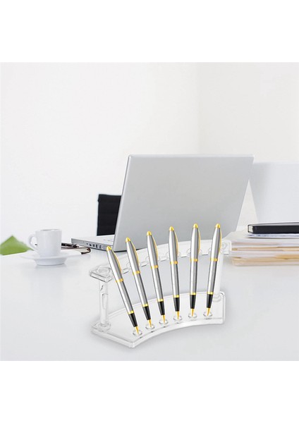 8 Paket Akrilik Kalem Sergileme Standı, 6 Yuvalı Kalem Tutucu Rafı (Yurt Dışından) fırsatları