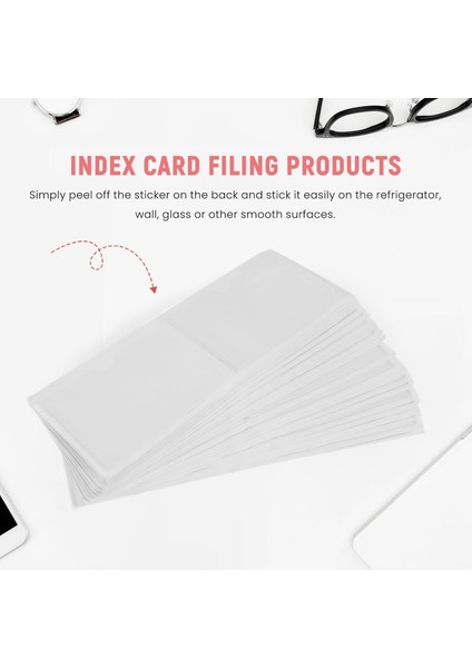60 Paket 3,5x4,7 Inç Kendinden Yapışkanlı Etiket Tutucu Plastik Kart Tutucu (Yurt Dışından) indirimleri