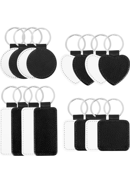 16 Parça Süblimasyon Boşlukları Anahtarlık Pu Deri Anahtarlıklar Dıy El Sanatları (Yurt Dışından) fiyatları