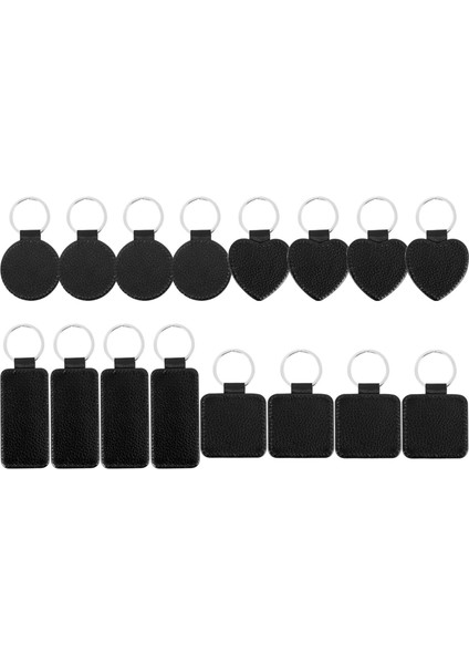 16 Parça Süblimasyon Boşlukları Anahtarlık Pu Deri Anahtarlıklar Dıy El Sanatları (Yurt Dışından) modelleri