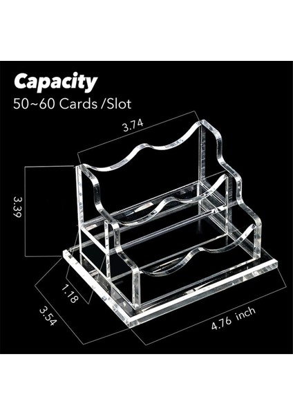 2 Paket Akrilik Kartvizitlik Masa, Masa Aksesuarı (2 Yuvalı) (Yurt Dışından) modelleri