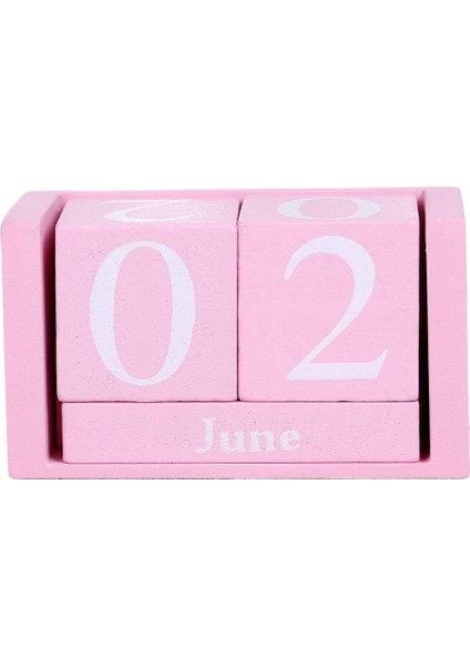 Sürekli Takvim Şık Şık Bloklar Masaüstü Takvimi Pembe (Yurt Dışından)