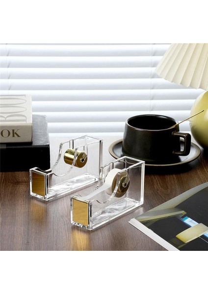 2 Adet Akrilik Ofis Bant Dağıtıcısı Altın Bant Dağıtıcı Bant Tutucu (Yurt Dışından) fırsatları