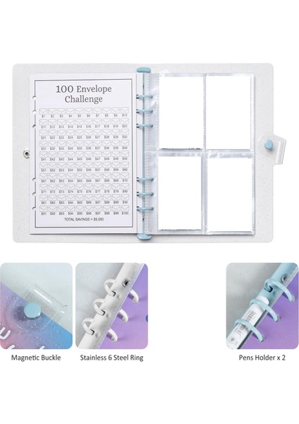 100 Zarf Para Tasarrufu Mücadelesi Para Biriktirme Dosyası, Mavi (Yurt Dışından) modelleri
