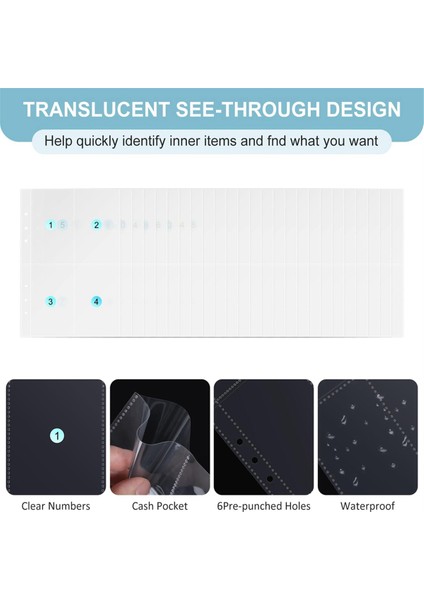 100 Zarf Para Tasarrufu Mücadelesi Para Biriktirme Dosyası, Mavi (Yurt Dışından) fırsatları