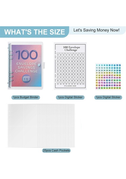 100 Zarf Para Tasarrufu Mücadelesi Para Biriktirme Dosyası, Mavi (Yurt Dışından) indirimleri