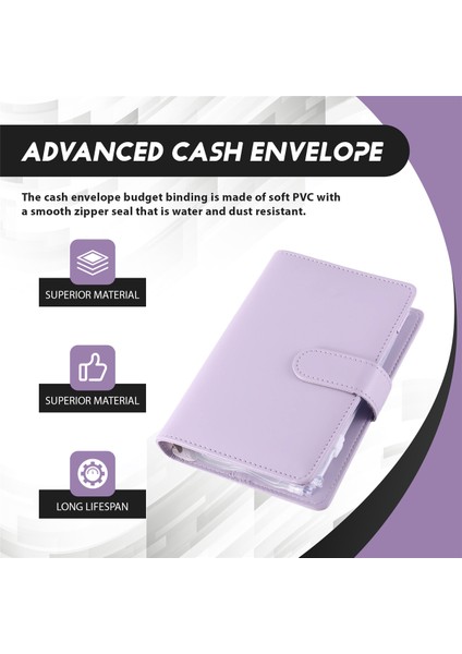 Bütçeleme Için Nakit Zarfları, A6 Bütçe Klasörü, Para Düzenleyici (Mor) (Yurt Dışından) fırsatları