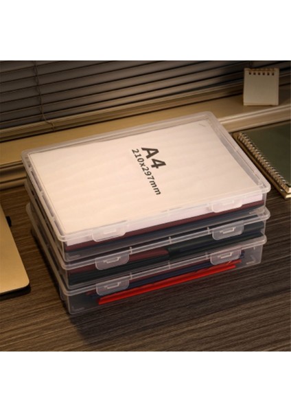 Dosya Düzenleyici Şeffaf Kare Saklama Kutusu A4 Saklama Kutusul (Yurt Dışından) fırsatları