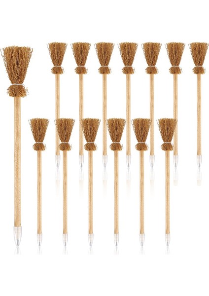 14 Adet Cadı Süpürgesi Kalemleri Cadılar Bayramı Büyücü Değneği Kalemleri (Yurt Dışından)