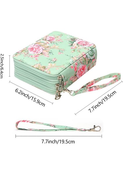 72 Yuvalı Fermuarlı Kalemlik (Yeşil Gül) (Yurt Dışından) fiyatları