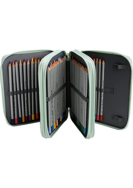 72 Yuvalı Fermuarlı Kalemlik (Yeşil Gül) (Yurt Dışından) indirimleri