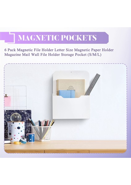 6 Paket Manyetik Dosya Tutucu Mektup Boyutu Manyetik Kağıt Tutucu (S/m/l) (Yurt Dışından) fırsatları