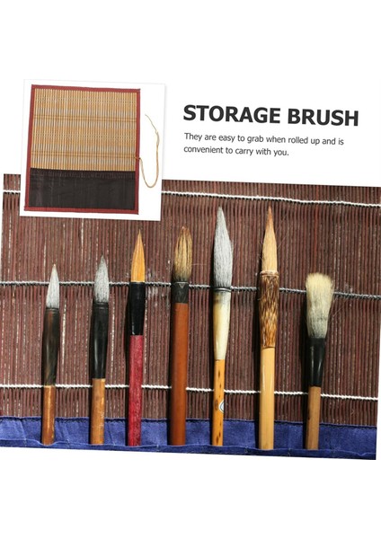 Rulo Fırça Kalem Perde Bambu Kalem Rulo Saklama Kalem Çantası (Yurt Dışından) fiyatları