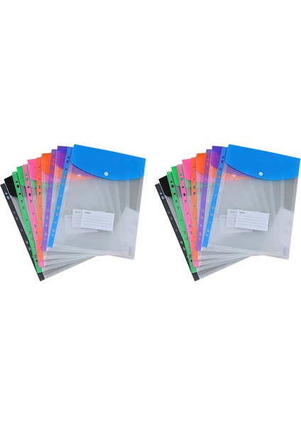 12 Paket Genişletilebilir Klasörler Plastik Zarflar Klasörler (Yurt Dışından)