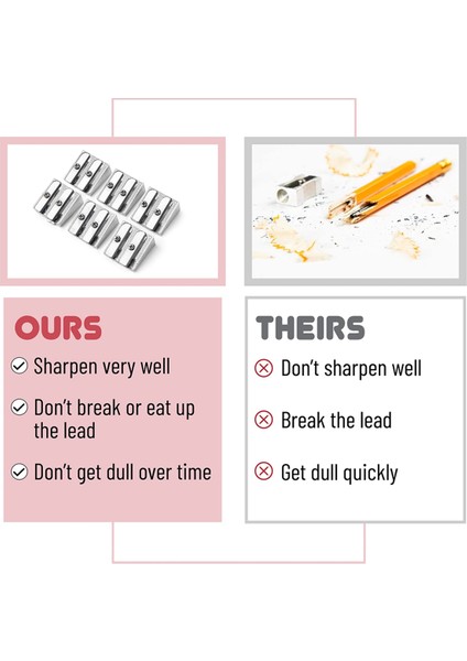 2 Delikli El Tipi Metal Kalemtıraş, 6'lı Paket (Yurt Dışından) indirimleri