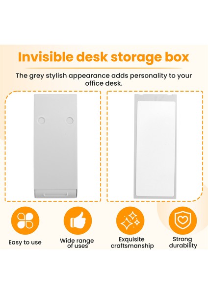 2 Adet Kendinden Yapışkanlı Masa Çekmecesi Gizli Masa Çekmecesi Kalemlik Raf (Yurt Dışından) indirimleri