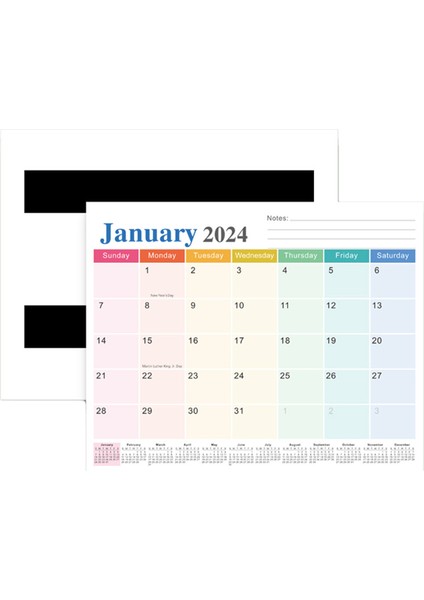 Manyetik Takvim 2024 Haziran 2025'E Kadar, 18 Aylık Takvim Gösterildiği Gibi (Yurt Dışından)