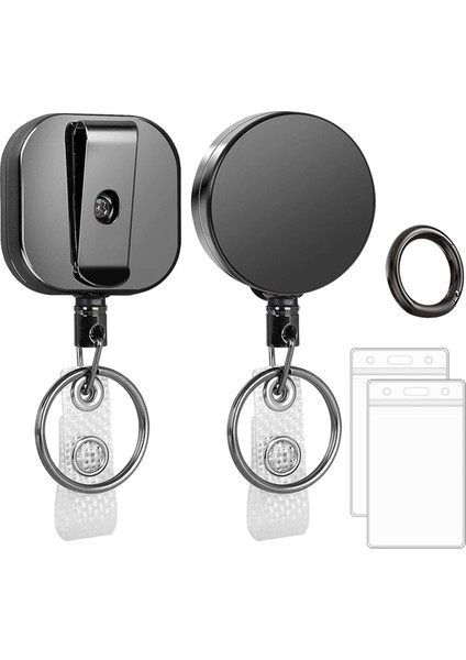 Geri Çekilebilir Rozet Tutucu Makarası Kemer Klipsli Anahtarlık 26,8 Inç (Yurt Dışından)