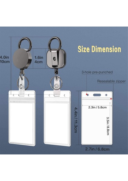 Geri Çekilebilir Rozet Tutucu Makarası Kemer Klipsli Anahtarlık 26,8 Inç (Yurt Dışından) fırsatları