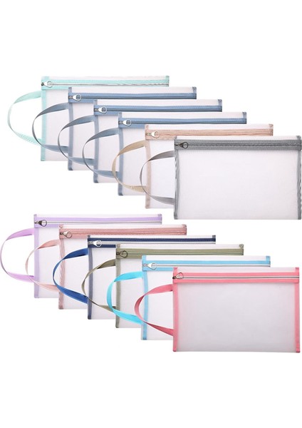 Örgü Fermuarlı Kese Çantaları 12 Parça, Fermuarlı Örgü Çantalar (Yurt Dışından)