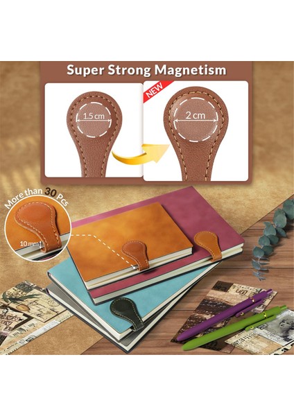 4 Adet Manyetik Deri Ayraçlar, Zamansız Manyetik Ayraçlar (Yurt Dışından) modelleri