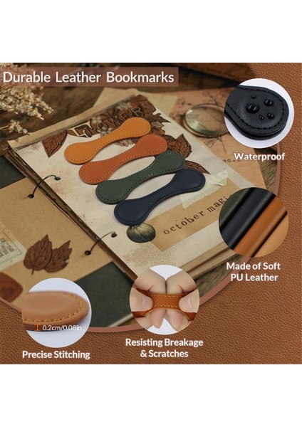 4 Adet Manyetik Deri Ayraçlar, Zamansız Manyetik Ayraçlar (Yurt Dışından) fırsatları