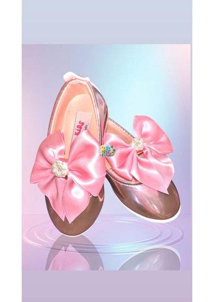 Payetli Pembe Işıklı Elbise Kostüm + Pembe Bubble Saç + Pembe Babet Seti Bayram Doğum Günü Parti