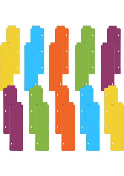 20 Adet Plastik Ayraç Klasör Ayırıcı Planlayıcı Çok Renkli (Yurt Dışından)