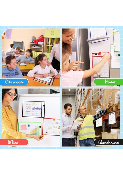 Tekrar Kullanılabilir Not Tutucu Cep Plastik Dosya Çantası Kuru Silinebilir Kılıf E (Yurt Dışından) fiyatları