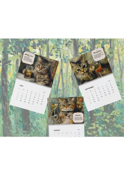 2025 Kedi Kokteylleri Takvimi 2025 Miyav-Kuyruk Saati Duvar Takvimi (Yurt Dışından) fiyatları