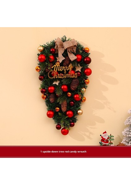 Noel Çelengi Kapı Asma Noel Dekorasyonu Rattan Süs Dekorasyon Asma (Yurt Dışından)