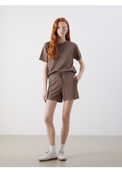 Yeni Sezon Beli Lastikli Kadın Şort