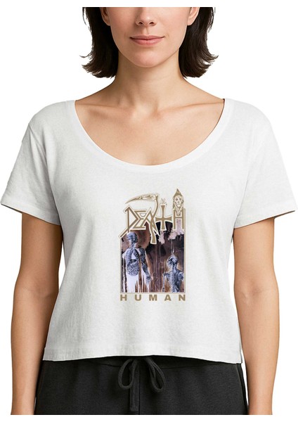 Death Human 2 Beyaz Kadın Tişört