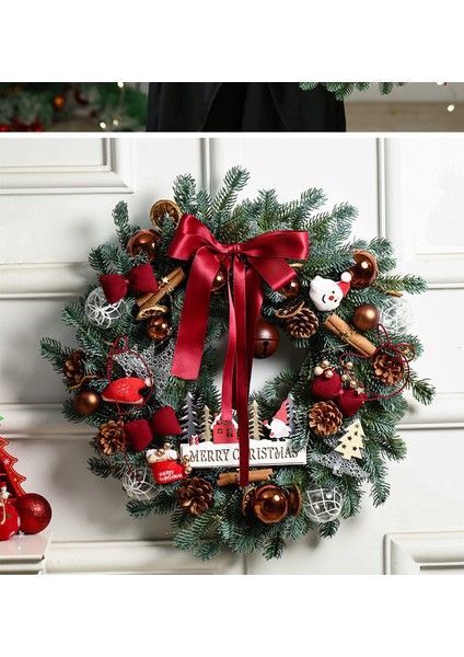 Noel Çelengi Kapı Asma Noel Dekorasyonu Rattan Süs Dekorasyon Asma (Yurt Dışından) modelleri