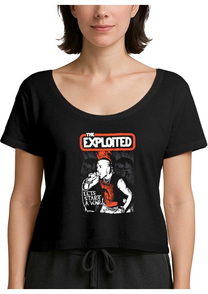 The Exploited On Stage Siyah Kadın Tişört