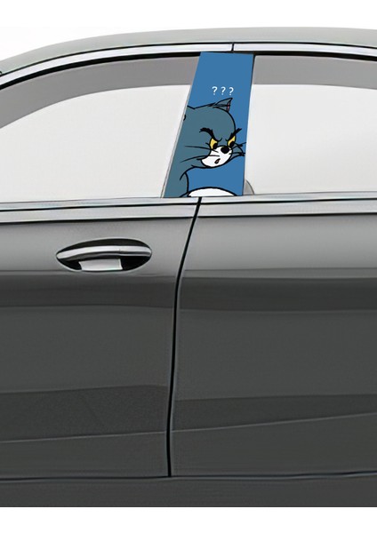 Araç Kapı Direk Kaplama Folyosu Desenli (Sağ Sol Takım) (2 Adet) - 22X50 cm