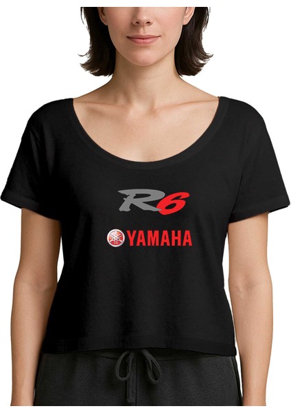 Yamha R6 Red Siyah Kadın Tişört