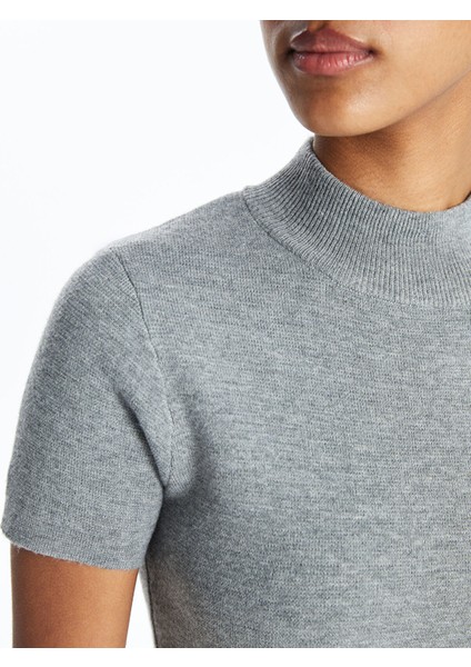 Yeni Sezon Dik Yaka Kadın Triko Elbise modelleri