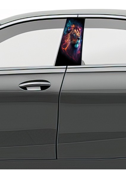 Araç Kapı Direk Kaplama Folyosu Desenli (Sağ Sol Takım) (2 Adet) - 22X50 cm