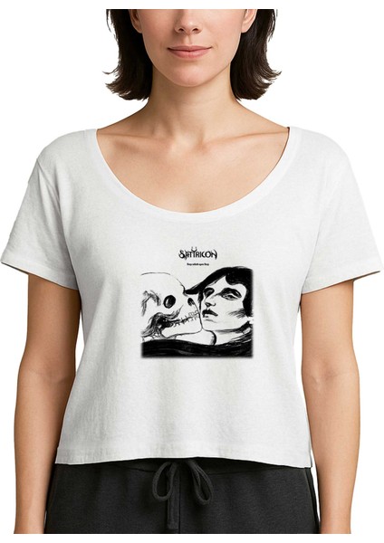 Satyricon Deep Calleth Upon Deep Beyaz Kadın Tişört