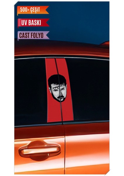 Araç Kapı Direk Kaplama Folyosu Azer Bülbül Desenli (Sağ Sol Takım) (2 Adet) - 22X50 cm