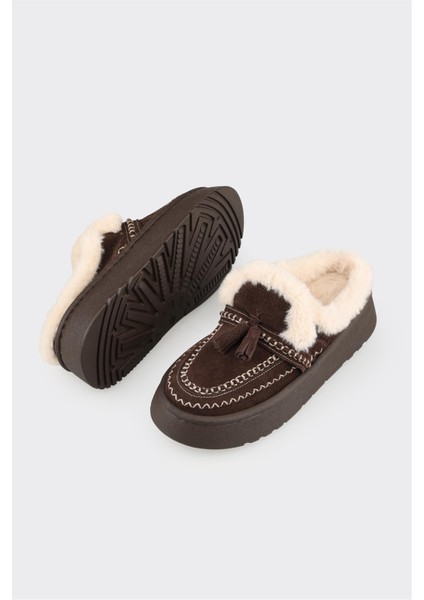 Kahve Deri Kadın Sabo modelleri