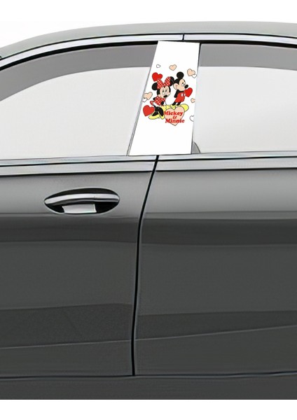 Araç Kapı Direk Kaplama Folyosu Desenli (Sağ Sol Takım) Uyumlu (2 Adet) - 22X50 cm