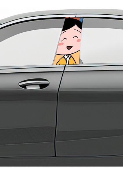 Araç Kapı Uyumlu Direk Kaplama Folyosu Desenli (Sağ Sol Takım) (2 Adet) - 22X50 cm