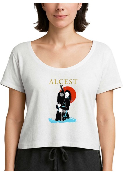 Alcest Illustrator Beyaz Kadın Tişört