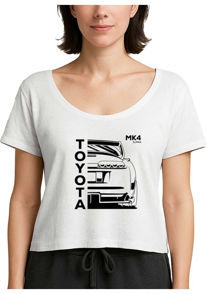 Toyata Mk4 Supra Beyaz Kadın Tişört