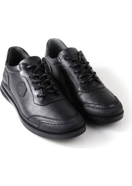 3745 Siyah Erkek Günlük Bağcıklı Deri Ayakkabı modelleri